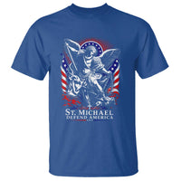 St Michael Defend America Archangel Graphic T Shirt Christian Faith Patriotic
