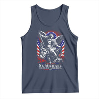 St Michael Defend America Archangel Graphic Tank Top Christian Faith Patriotic