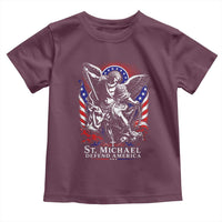 St Michael Defend America Archangel Graphic Toddler T Shirt Christian Faith Patriotic