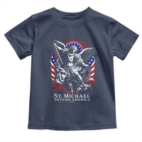 St Michael Defend America Archangel Graphic Toddler T Shirt Christian Faith Patriotic