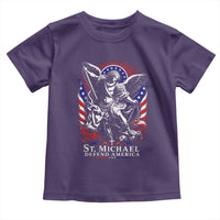 St Michael Defend America Archangel Graphic Toddler T Shirt Christian Faith Patriotic