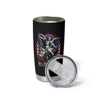 St Michael Defend America Archangel Graphic Tumbler Cup Christian Faith Patriotic