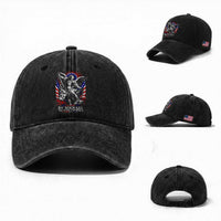 St Michael Defend America Archangel Graphic Washed Cotton Baseball Cap Christian Faith Patriotic