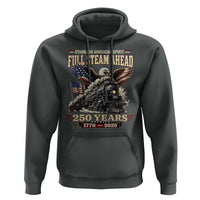 Full Steam Ahead Patriotic Bald Eagle Hoodie Vintage Stainless American Spirit Steam Locomotive Heritage