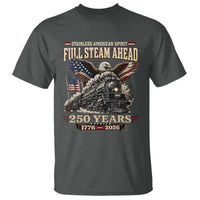 Full Steam Ahead Patriotic Bald Eagle T Shirt Vintage Stainless American Spirit Steam Locomotive Heritage