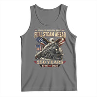 Full Steam Ahead Patriotic Bald Eagle Tank Top Vintage Stainless American Spirit Steam Locomotive Heritage