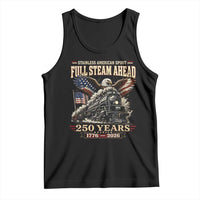 Full Steam Ahead Patriotic Bald Eagle Tank Top Vintage Stainless American Spirit Steam Locomotive Heritage