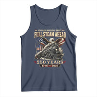 Full Steam Ahead Patriotic Bald Eagle Tank Top Vintage Stainless American Spirit Steam Locomotive Heritage