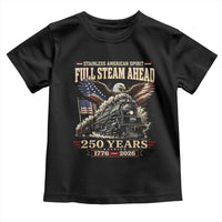 Full Steam Ahead Patriotic Bald Eagle Toddler T Shirt Vintage Stainless American Spirit Steam Locomotive Heritage