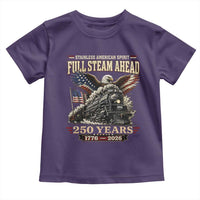 Full Steam Ahead Patriotic Bald Eagle Toddler T Shirt Vintage Stainless American Spirit Steam Locomotive Heritage