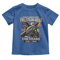 Full Steam Ahead Patriotic Bald Eagle Toddler T Shirt Vintage Stainless American Spirit Steam Locomotive Heritage
