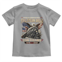 Full Steam Ahead Patriotic Bald Eagle Toddler T Shirt Vintage Stainless American Spirit Steam Locomotive Heritage