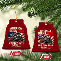 America Turns 250 Steam Locomotive Turns 85 Ceramic Ornament Vintage Railroad Steam Engine 85th USA 250th Anniversary