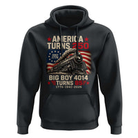 America Turns 250 Steam Locomotive Turns 85 Hoodie Vintage Railroad Steam Engine 85th USA 250th Anniversary