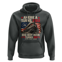 America Turns 250 Steam Locomotive Turns 85 Hoodie Vintage Railroad Steam Engine 85th USA 250th Anniversary