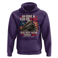 America Turns 250 Steam Locomotive Turns 85 Hoodie Vintage Railroad Steam Engine 85th USA 250th Anniversary