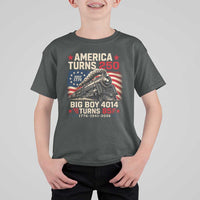 America Turns 250 Steam Locomotive Turns 85 T Shirt For Kid Vintage Railroad Steam Engine 85th USA 250th Anniversary