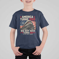 America Turns 250 Steam Locomotive Turns 85 T Shirt For Kid Vintage Railroad Steam Engine 85th USA 250th Anniversary