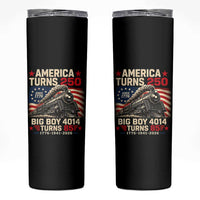 America Turns 250 Steam Locomotive Turns 85 Skinny Tumbler Vintage Railroad Steam Engine 85th USA 250th Anniversary