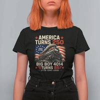 America Turns 250 Steam Locomotive Turns 85 T Shirt For Women Vintage Railroad Steam Engine 85th USA 250th Anniversary