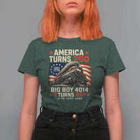 America Turns 250 Steam Locomotive Turns 85 T Shirt For Women Vintage Railroad Steam Engine 85th USA 250th Anniversary