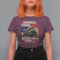 America Turns 250 Steam Locomotive Turns 85 T Shirt For Women Vintage Railroad Steam Engine 85th USA 250th Anniversary
