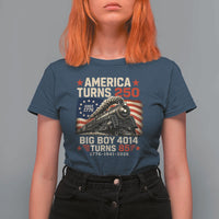 America Turns 250 Steam Locomotive Turns 85 T Shirt For Women Vintage Railroad Steam Engine 85th USA 250th Anniversary