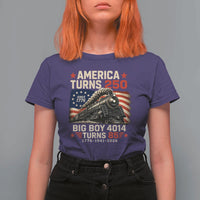 America Turns 250 Steam Locomotive Turns 85 T Shirt For Women Vintage Railroad Steam Engine 85th USA 250th Anniversary