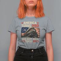 America Turns 250 Steam Locomotive Turns 85 T Shirt For Women Vintage Railroad Steam Engine 85th USA 250th Anniversary