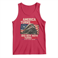 America Turns 250 Steam Locomotive Turns 85 Tank Top Vintage Railroad Steam Engine 85th USA 250th Anniversary