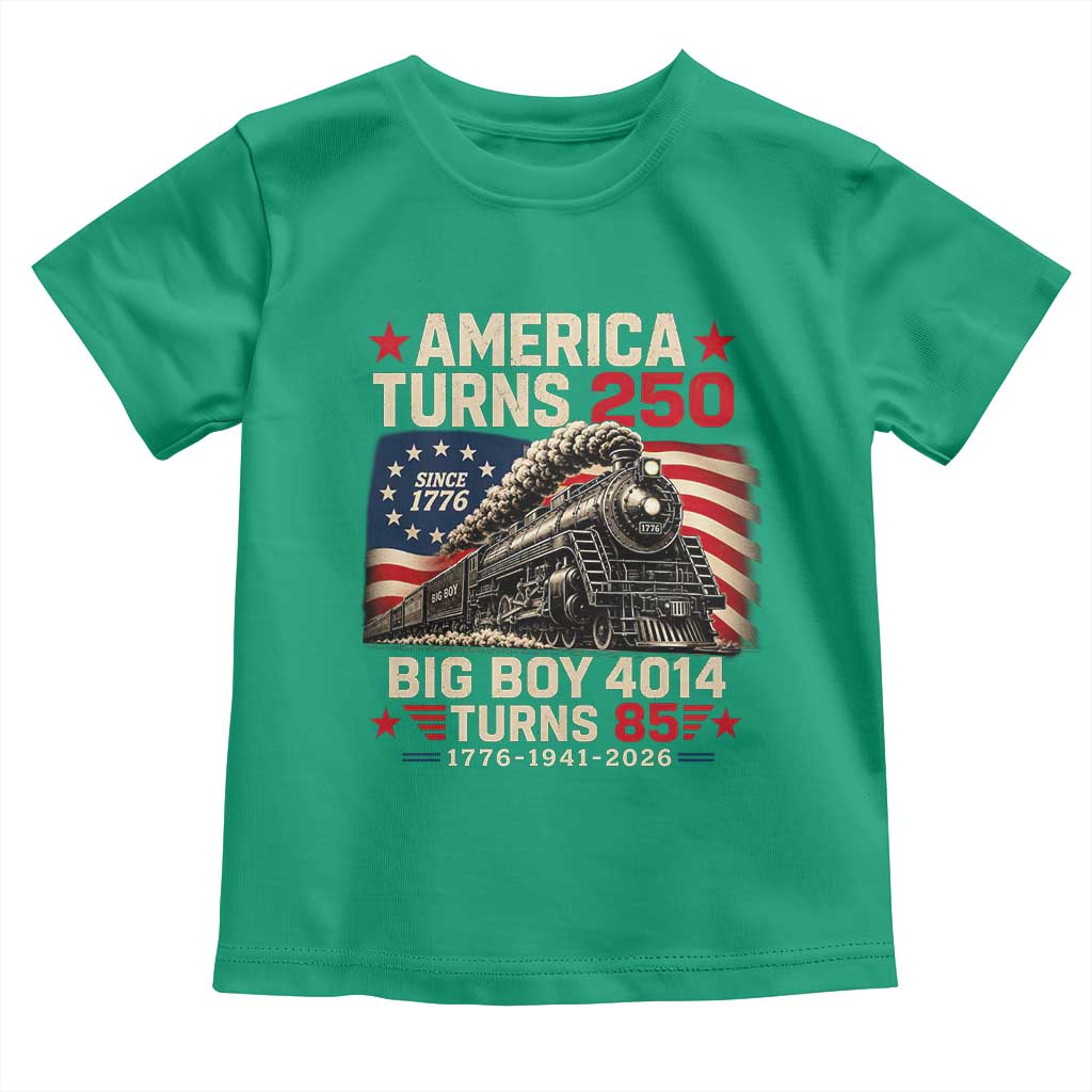 America Turns 250 Steam Locomotive Turns 85 Toddler T Shirt Vintage Railroad Steam Engine 85th USA 250th Anniversary