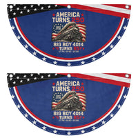 America Turns 250 Steam Locomotive Turns 85 Patriotic Fan Flag Vintage Railroad Steam Engine 85th USA 250th Anniversary