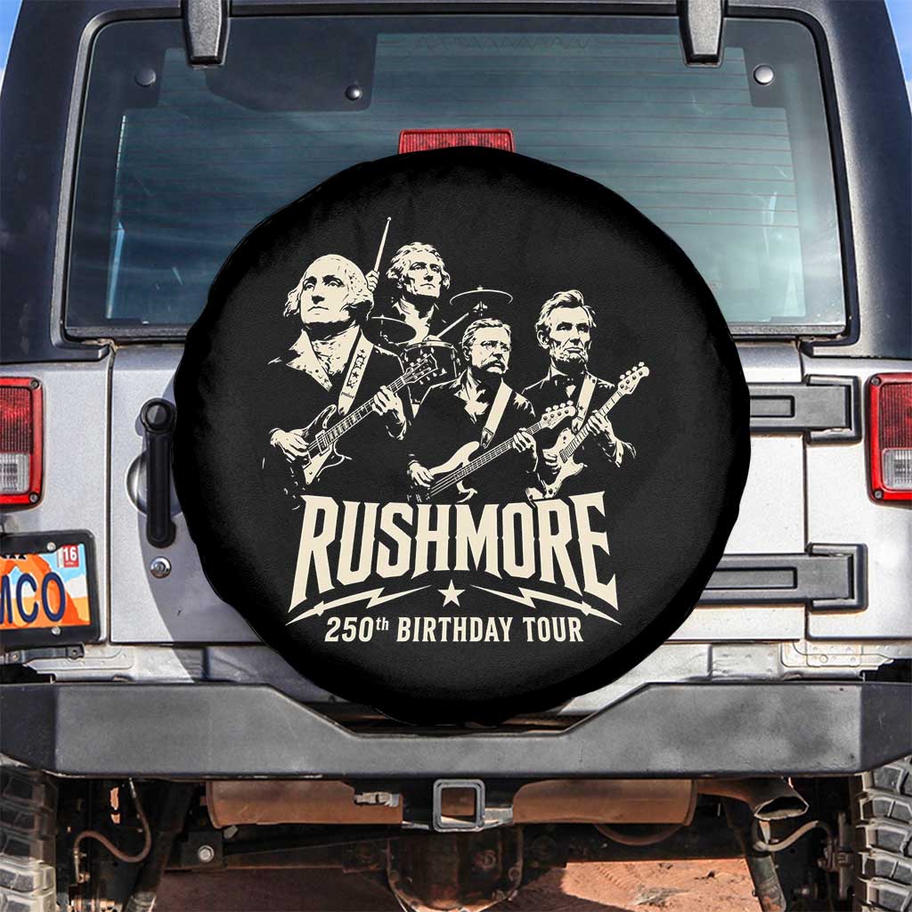 Rushmore 250th Birthday Tour Band Spare Tire Cover Presidents Rock Concert Historical Collages