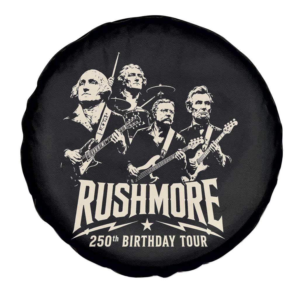 Rushmore 250th Birthday Tour Band Spare Tire Cover Presidents Rock Concert Historical Collages