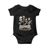 Rushmore 250th Birthday Tour Band Baby Onesie Presidents Rock Concert Historical Collages