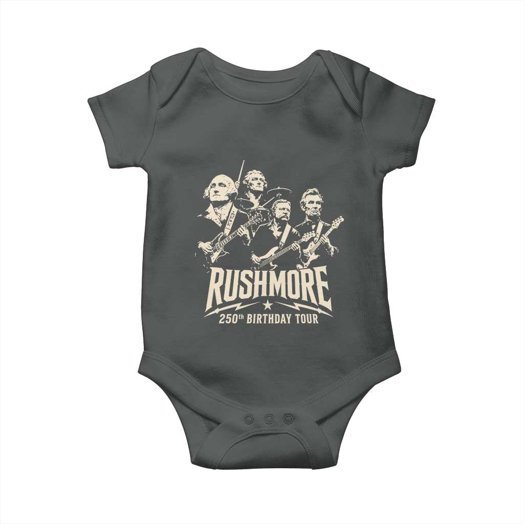 Rushmore 250th Birthday Tour Band Baby Onesie Presidents Rock Concert Historical Collages