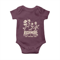 Rushmore 250th Birthday Tour Band Baby Onesie Presidents Rock Concert Historical Collages