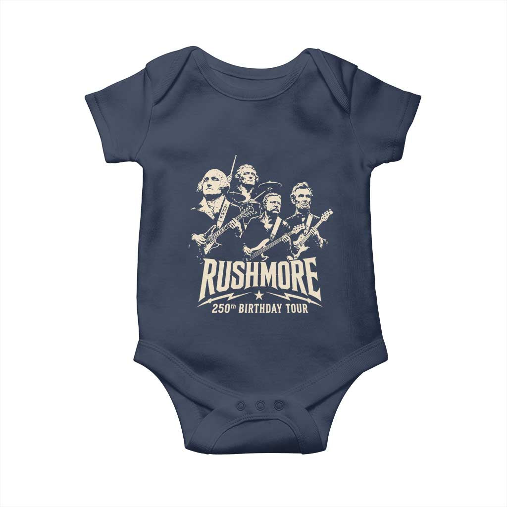 Rushmore 250th Birthday Tour Band Baby Onesie Presidents Rock Concert Historical Collages