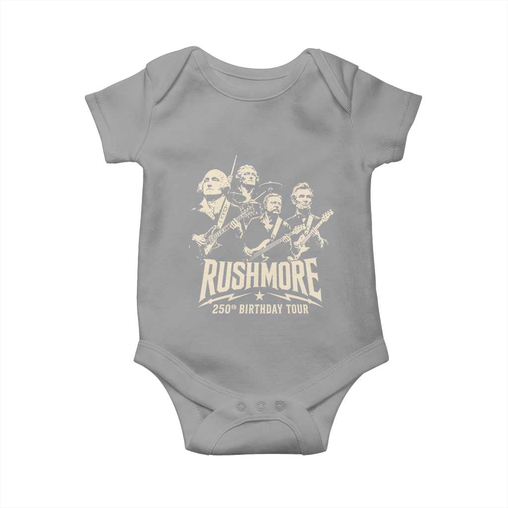 Rushmore 250th Birthday Tour Band Baby Onesie Presidents Rock Concert Historical Collages