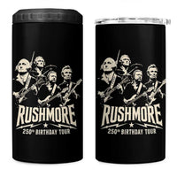 Rushmore 250th Birthday Tour Band 4 in 1 Can Cooler Tumbler Presidents Rock Concert Historical Collages