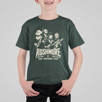 Rushmore 250th Birthday Tour Band T Shirt For Kid Presidents Rock Concert Historical Collages