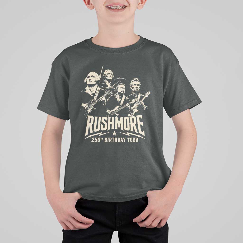 Rushmore 250th Birthday Tour Band T Shirt For Kid Presidents Rock Concert Historical Collages