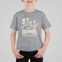 Rushmore 250th Birthday Tour Band T Shirt For Kid Presidents Rock Concert Historical Collages