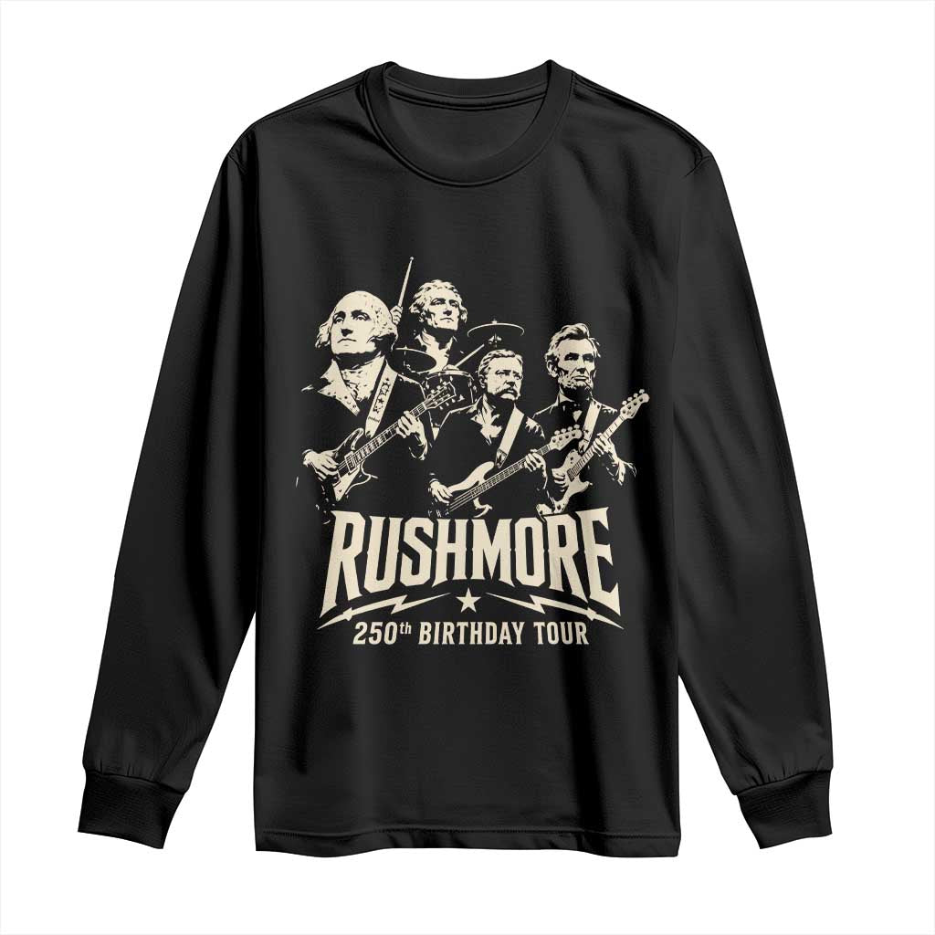 Rushmore 250th Birthday Tour Band Long Sleeve Shirt Presidents Rock Concert Historical Collages