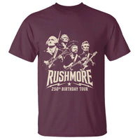 Rushmore 250th Birthday Tour Band T Shirt Presidents Rock Concert Historical Collages