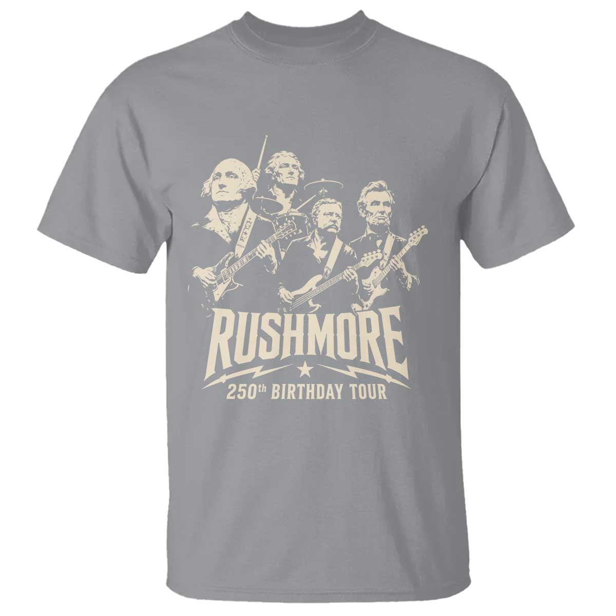 Rushmore 250th Birthday Tour Band T Shirt Presidents Rock Concert Historical Collages