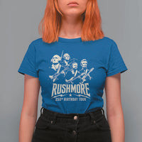 Rushmore 250th Birthday Tour Band T Shirt For Women Presidents Rock Concert Historical Collages