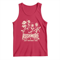 Rushmore 250th Birthday Tour Band Tank Top Presidents Rock Concert Historical Collages
