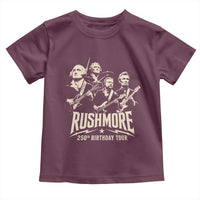 Rushmore 250th Birthday Tour Band Toddler T Shirt Presidents Rock Concert Historical Collages