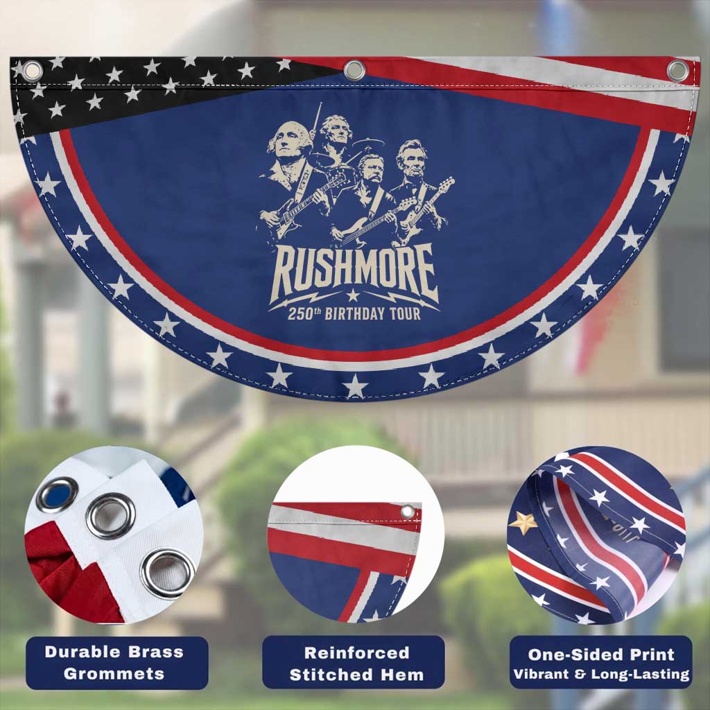 Rushmore 250th Birthday Tour Band Patriotic Fan Flag Presidents Rock Concert Historical Collages
